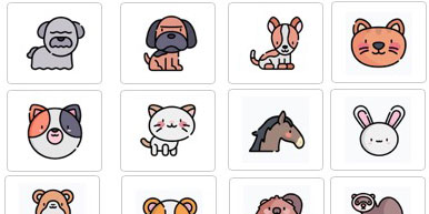 Iconos animales mascotas