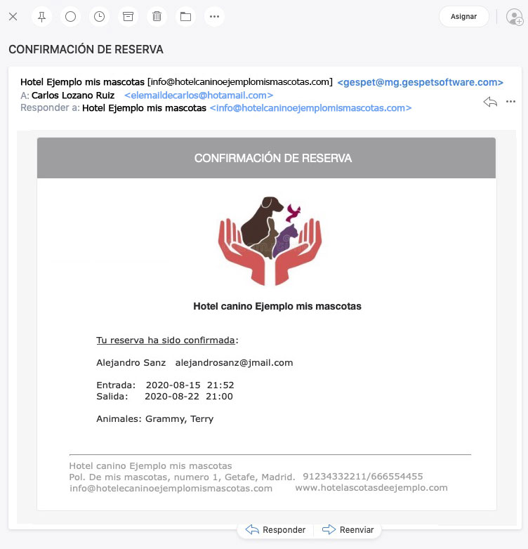 versand geschäftlicher E-Mails für Haustierunternehmen