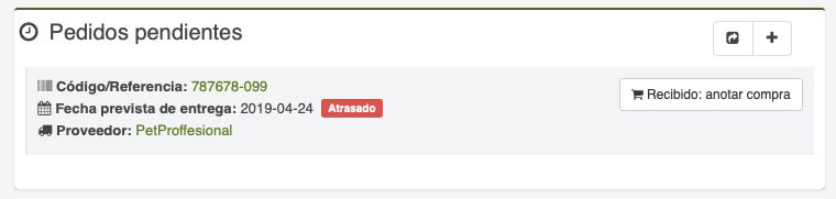 software tienda animales pedidos pendientes proveedores