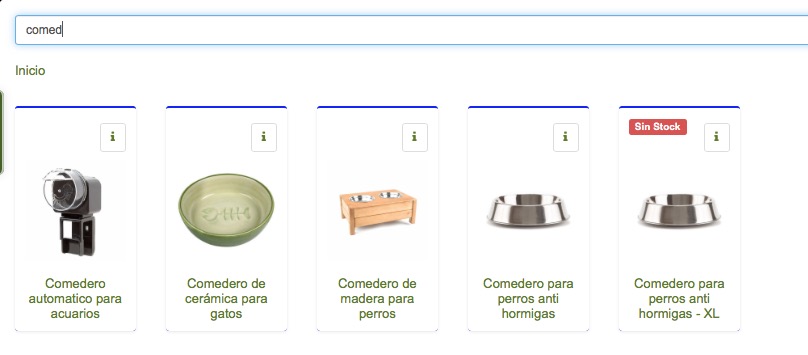marcas, categorías y productos en software para tienda de mascotas