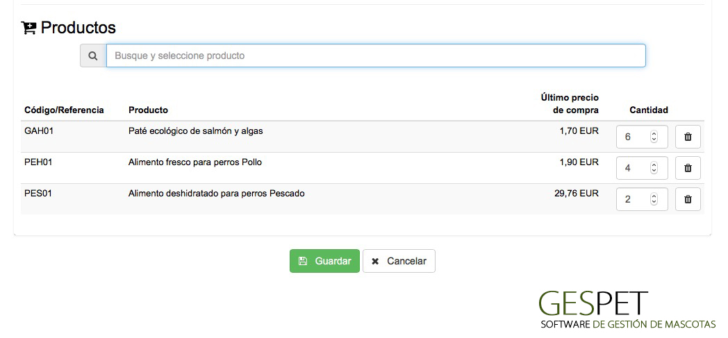 TPV para vender productos, tickets e impuestos en tienda de mascotas