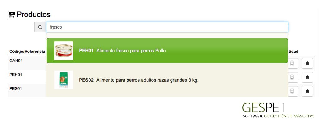 marcas, categorías y productos en software para tienda de mascotas