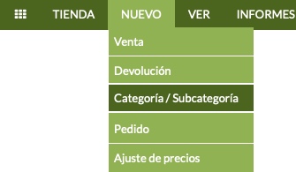 marcas, categorías y productos en software para tienda de mascotas