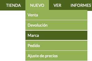 marcas, categorías y productos en software para tienda de mascotas