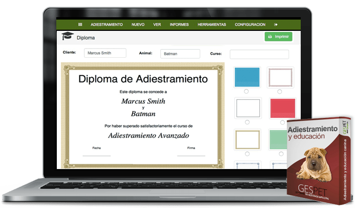 diploma adiestramiento