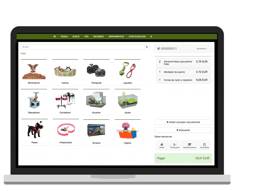 software completo para tiendas de animales