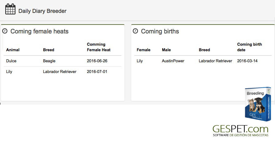 The most complete software for dog breeders with pedigree generator and consanguinity calculator screenshot for dog breeding and pedigree software
