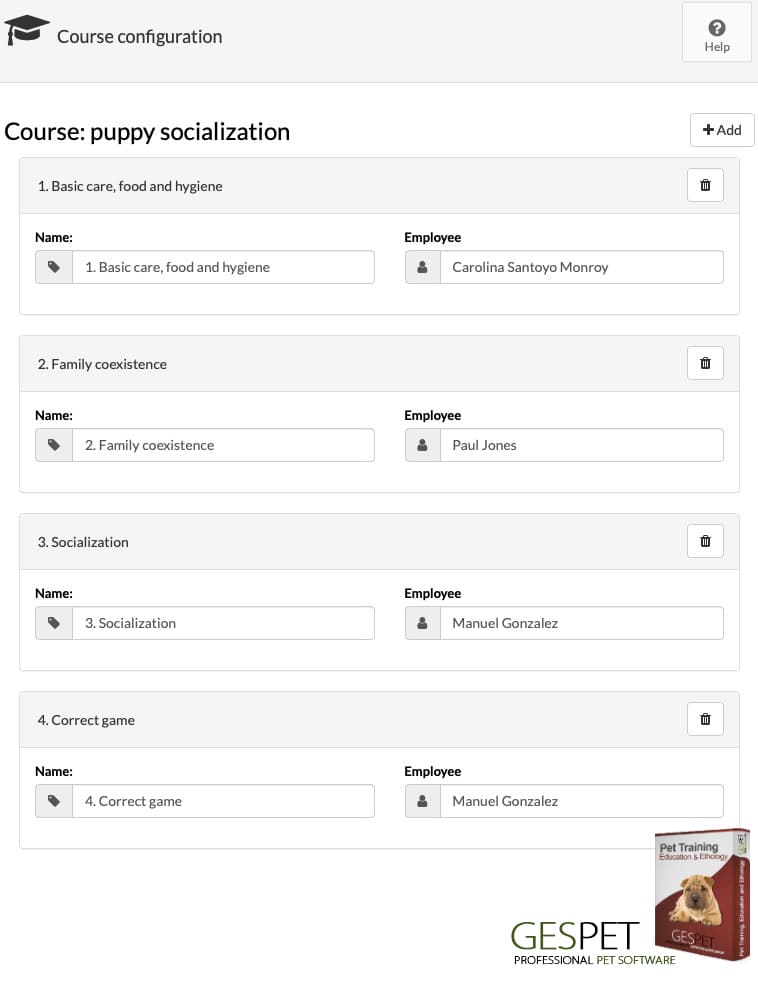 software plan dog training course
