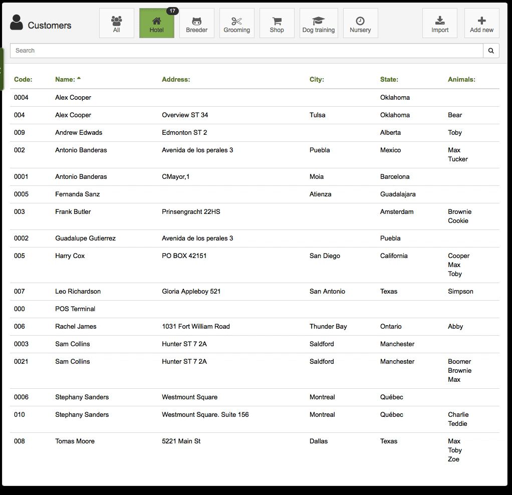import customers to your pet software