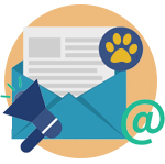Send advertising campaigns by email for pet customers