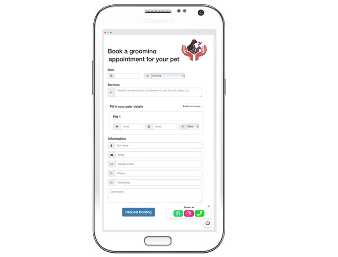 pet hotel online booking calendar