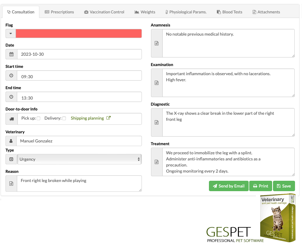 veterinary consultation tablet app