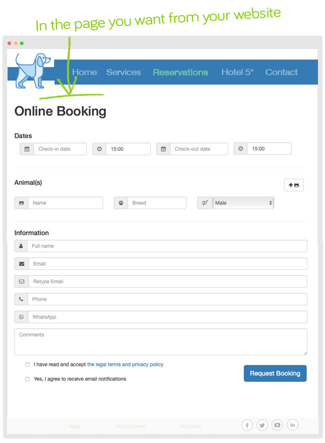 online booking dog hotel