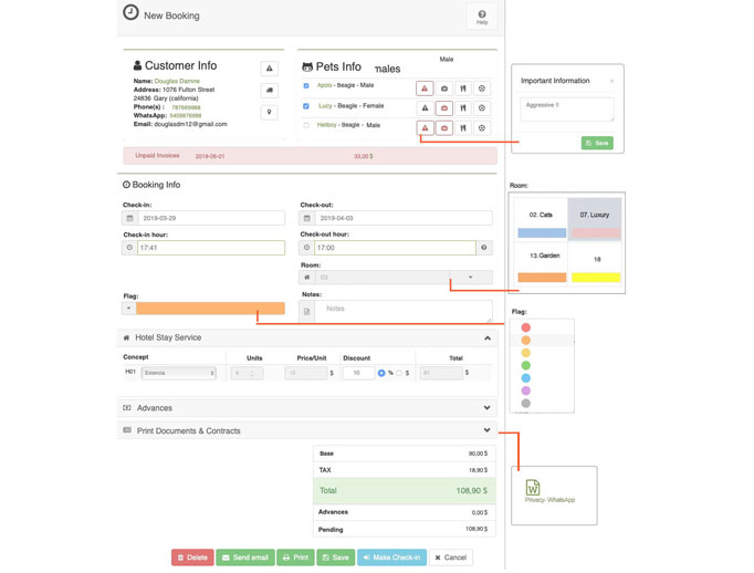 pet hotel booking form