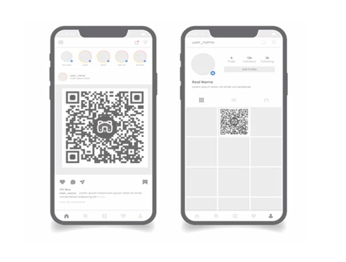 Instagram-QR-Code für Online-Buchung
