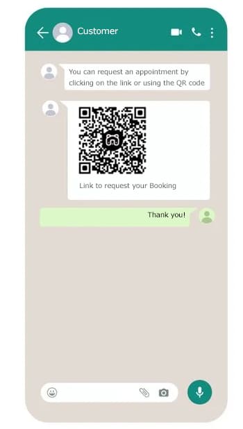 WhatsApp-Link für Online-Buchung