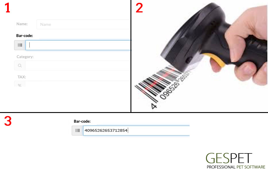 The most complete petshop software: How to use the scan or barcode for products screenshot for pet shop POS and pet store management software