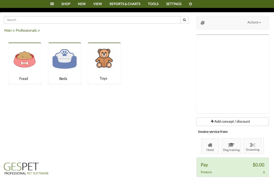 software para vender produtos de animais atacadistas
