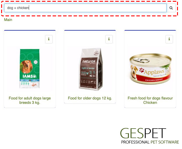 pet store software products combined search