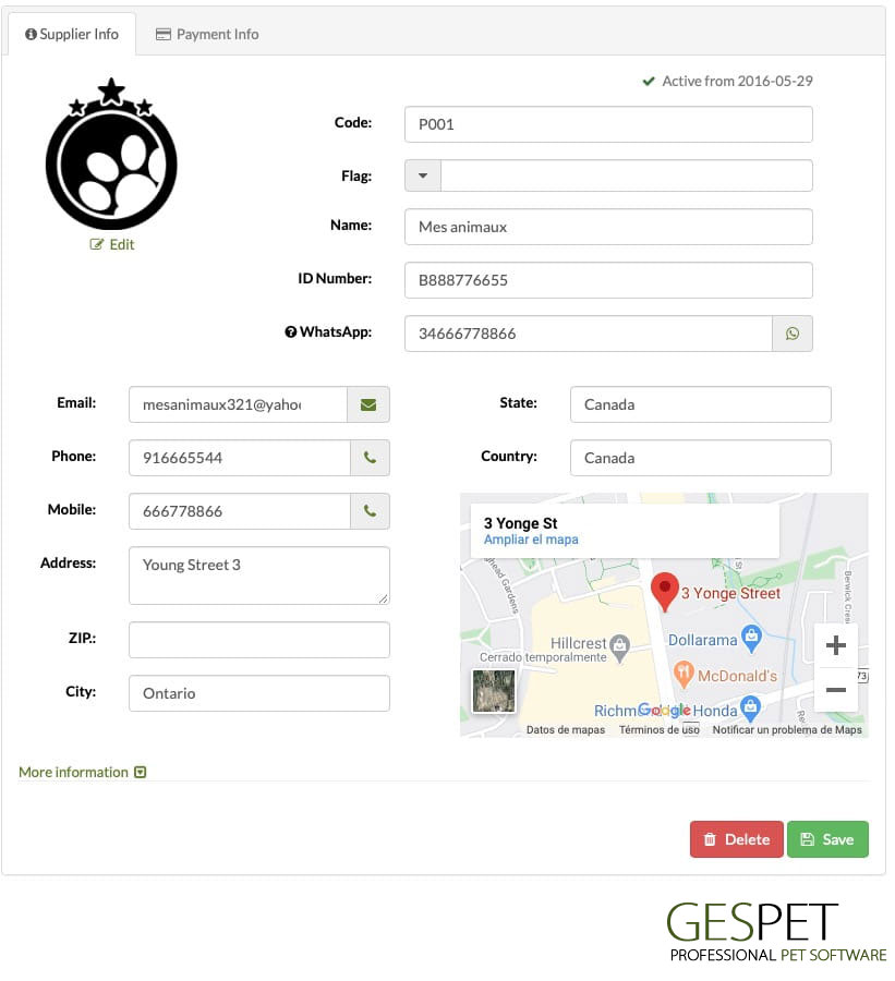 pet supplier software