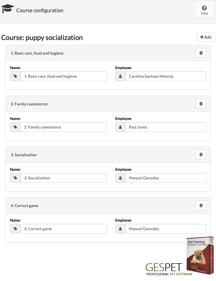 software plan dog training course