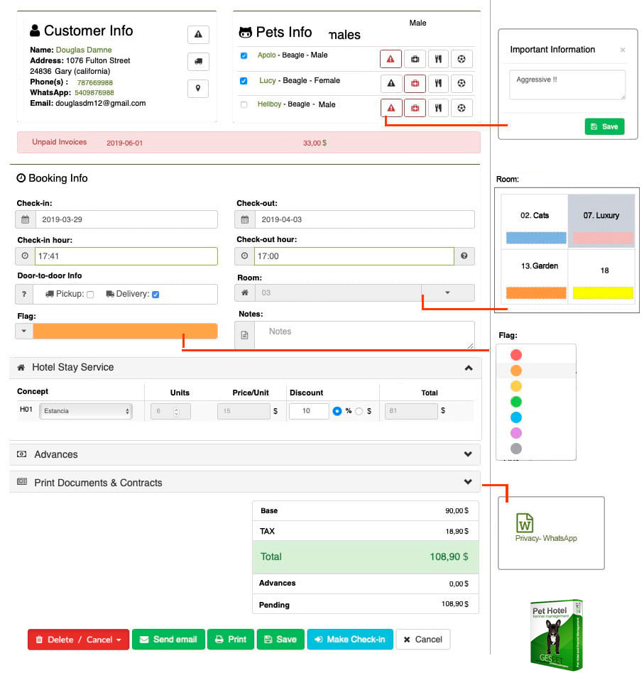 pet hotel software
