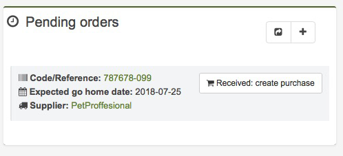 pet store software pending supplier orders