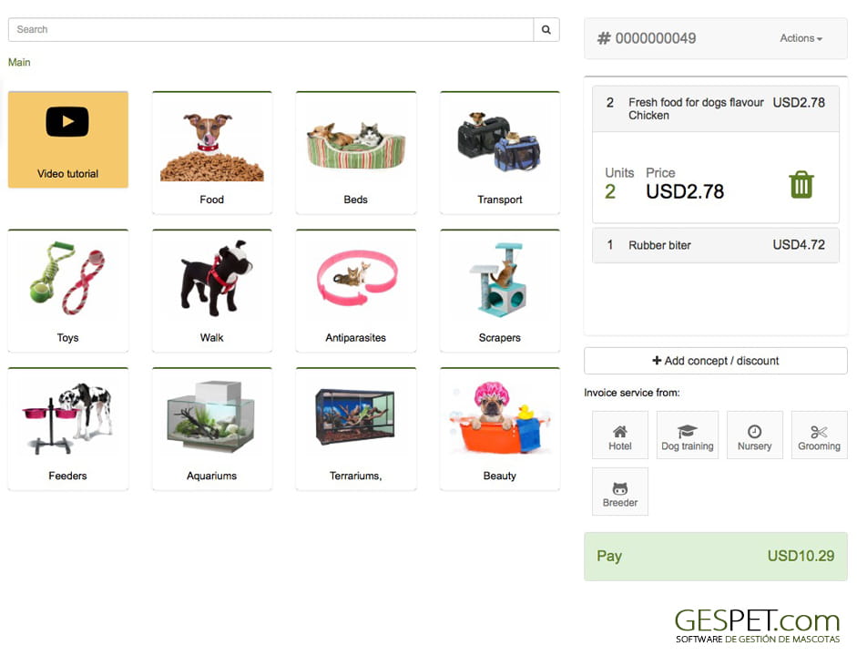 software for pet shop