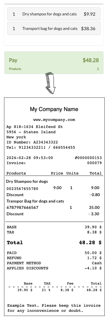 print pet store ticket