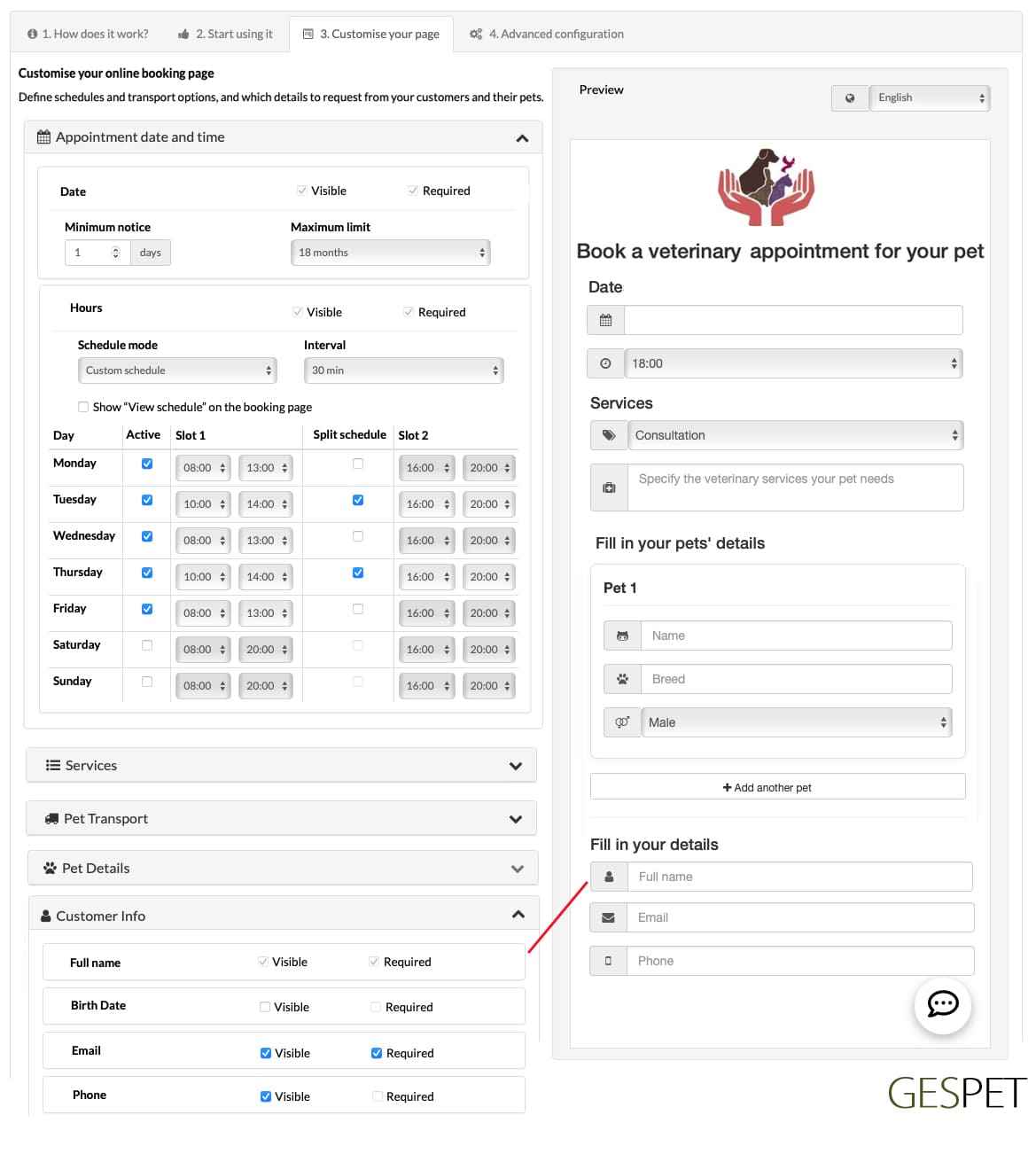 veterinary online booking software