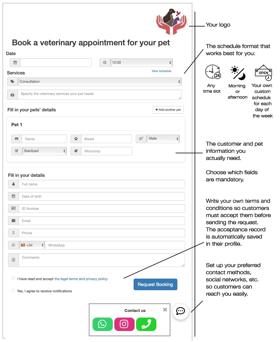 veterinary online booking mobile