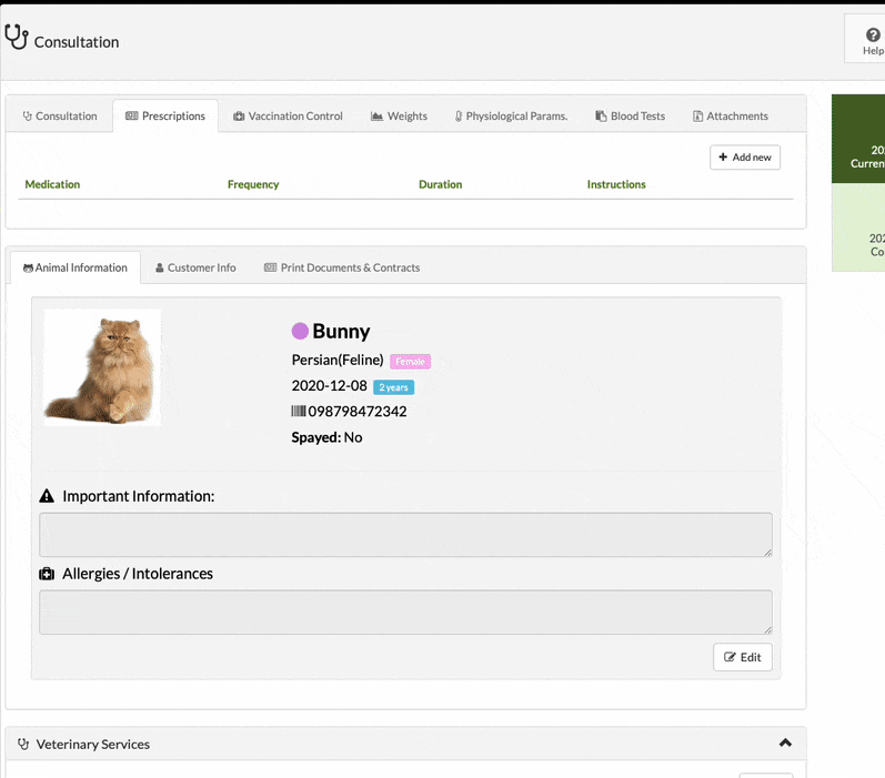 veterinary prescription template