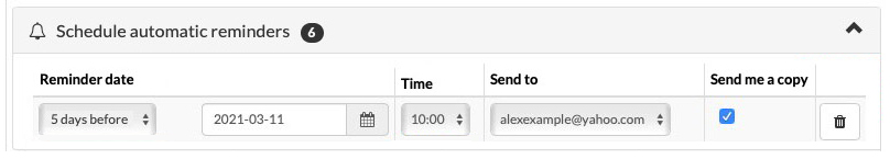 veterinary customer reminder email generated by vet clinic software