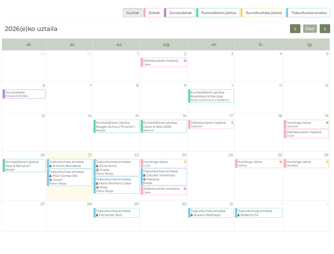 agenda criador