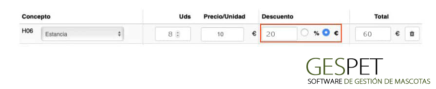 guarderiako prezio finkoaren konfigurazioa
