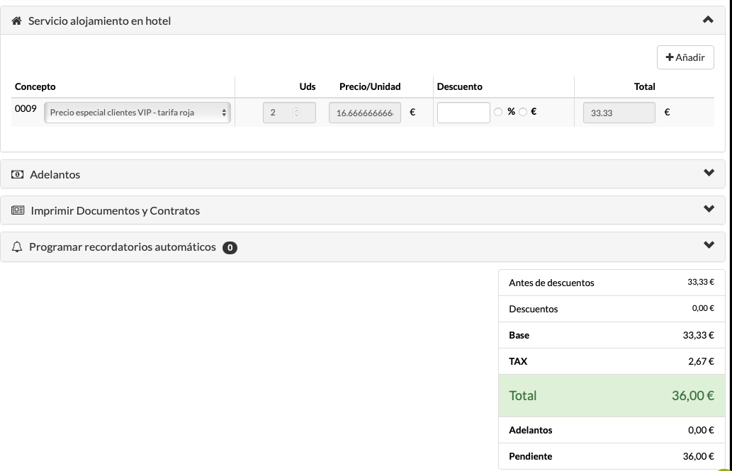 bezero VIPentzako tarifa gorria Gespeten