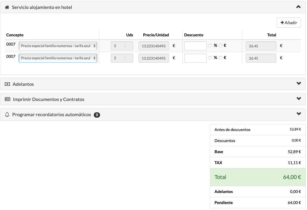 bezero berezientzako tarifa urdina Gespeten