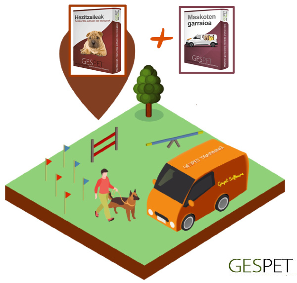 txakur-adiestramendurako softwarea etxez etxeko zerbitzuarekin eta hitzorduen kudeaketarekin