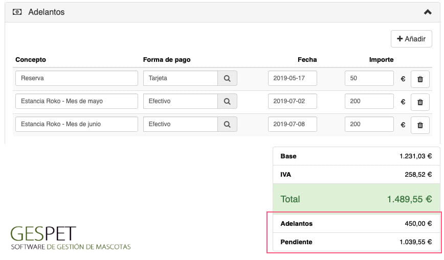 maskoten hoteleko ordainketa aurreratuen plangintza