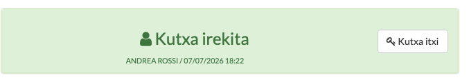 maskota-dendako softwarean kutxa irekita dagoen pantaila