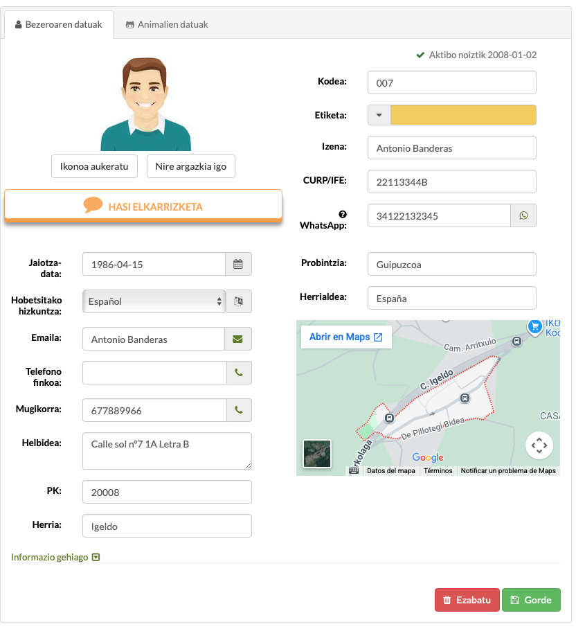 ile-apaindegiko agenda