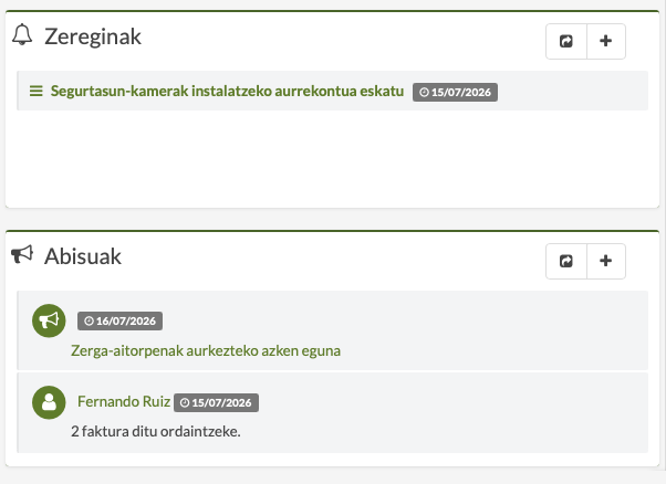maskoten hotel softwarea bezeroentzako abisu automatikoak