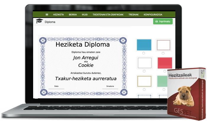 Txakurren heziketako diploma