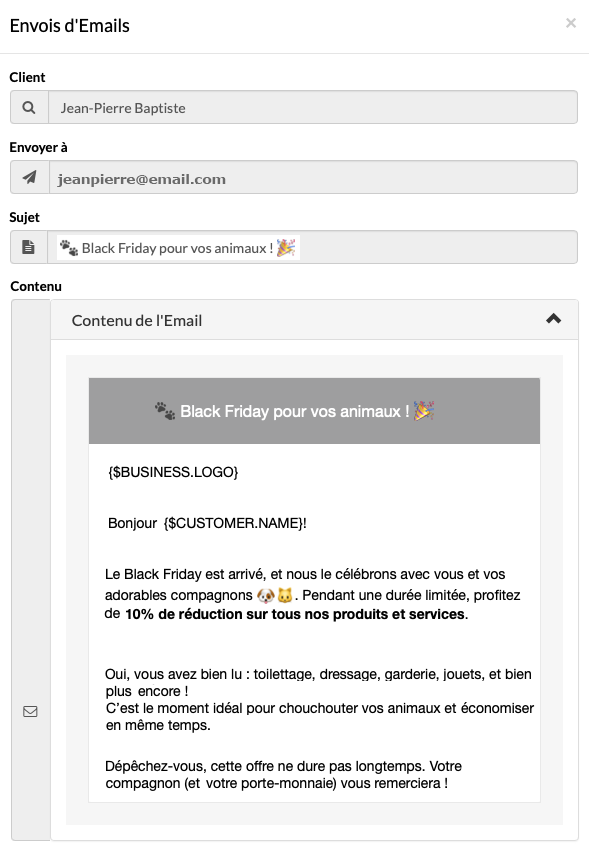 logiciel de gestion animale trier les clients