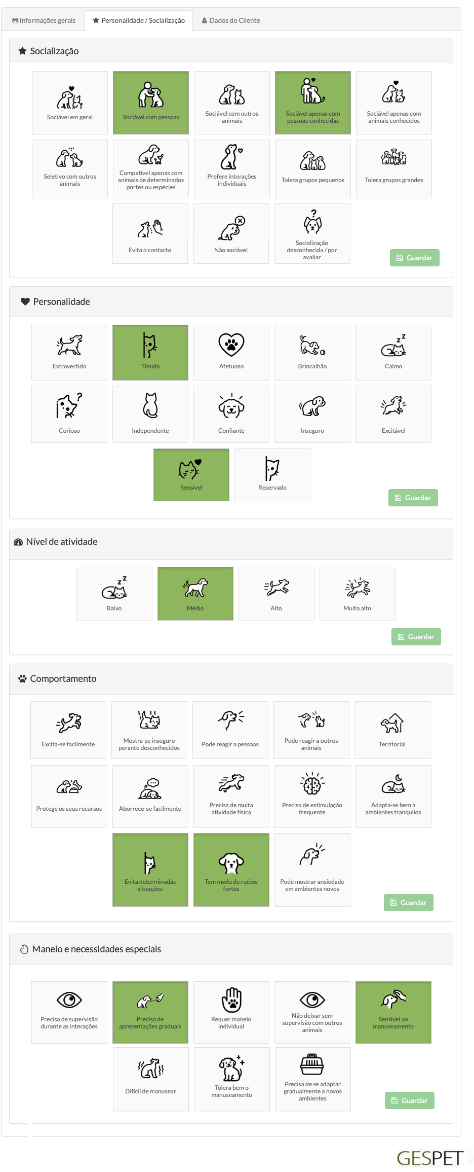 software socialización animales